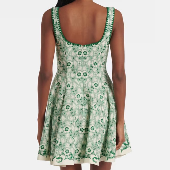 ALÉMAIS
Olive printed linen and cotton minidress
size small - Picture 2 of 3